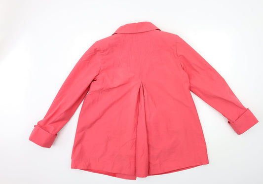 SPECIAL Womens Pink Overcoat Coat Size 12