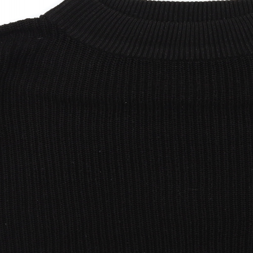 New Look Womens Black Knit Pullover Jumper Size L