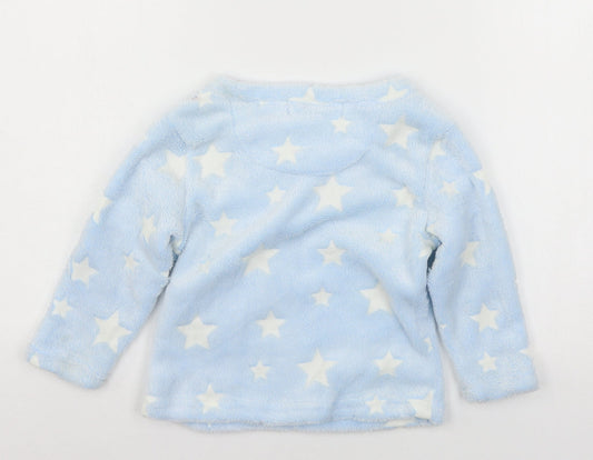 Glow in the Dark Boys Blue Geometric Microfibre Pyjama Top Size 2-3 Years - Stars