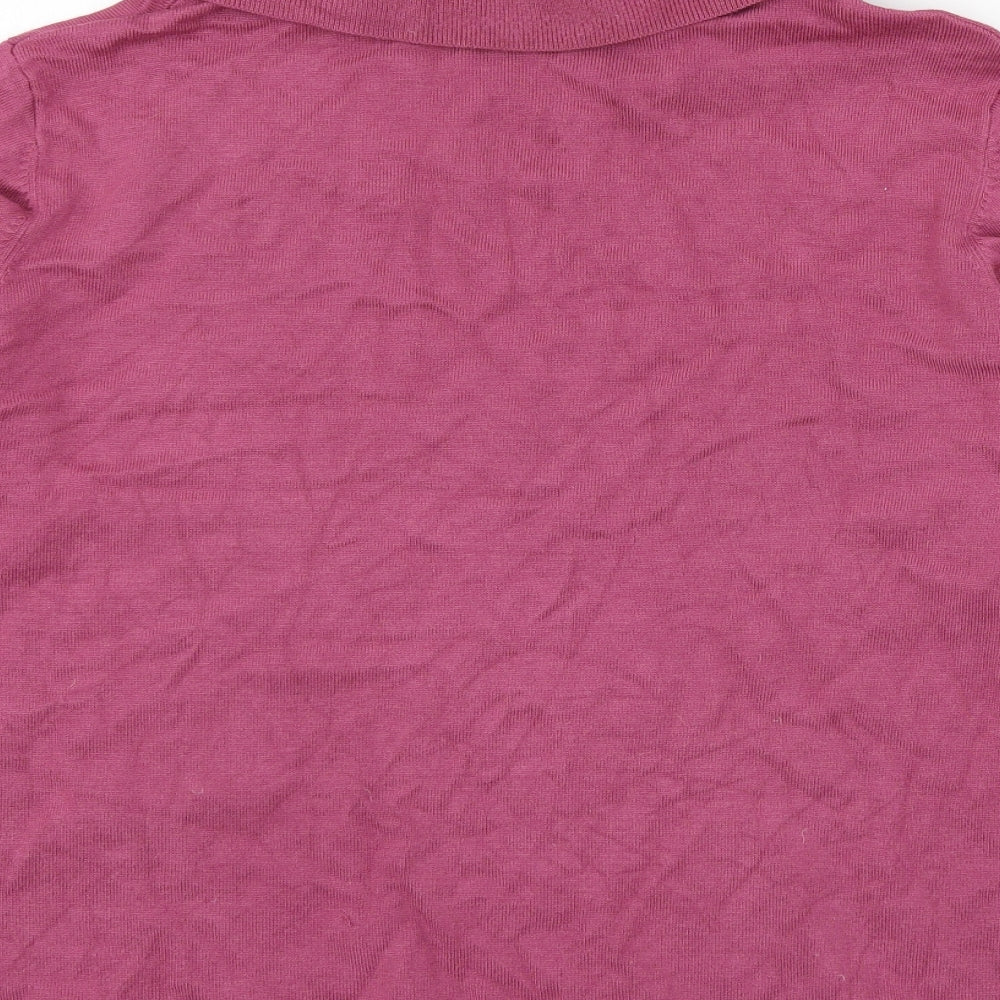 Mitzy Womens Pink Knit Pullover Jumper Size XL