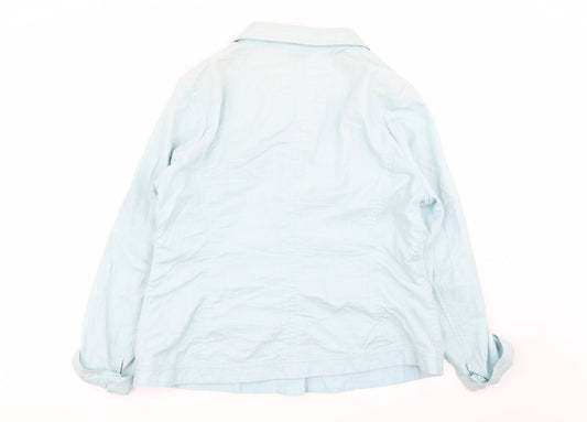 RJR.John Rocha Womens Blue Jacket Blazer Size 16