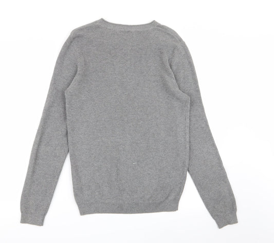 DNM Dissident Mens Grey Pullover Jumper Size S