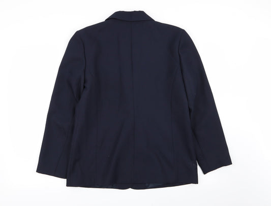 Preworn Womens Blue Jacket Blazer Size 14
