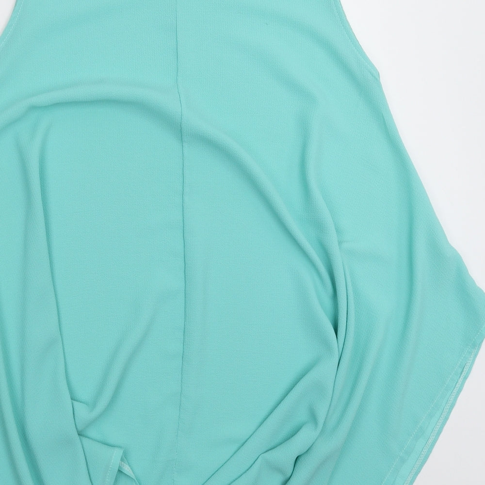 Preworn Womens Green Basic Blouse One Size