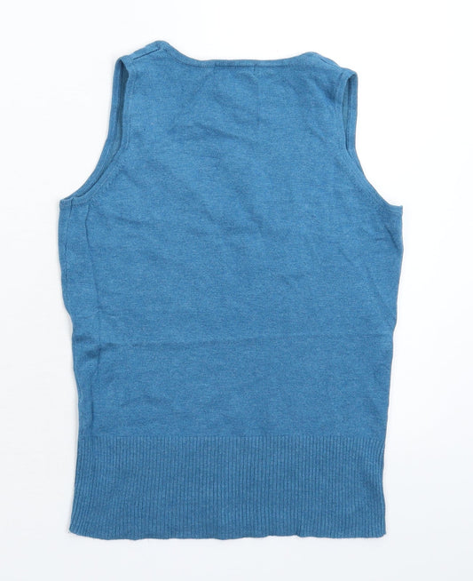 Atmosp Womens Blue Knit Basic Tank Size 8