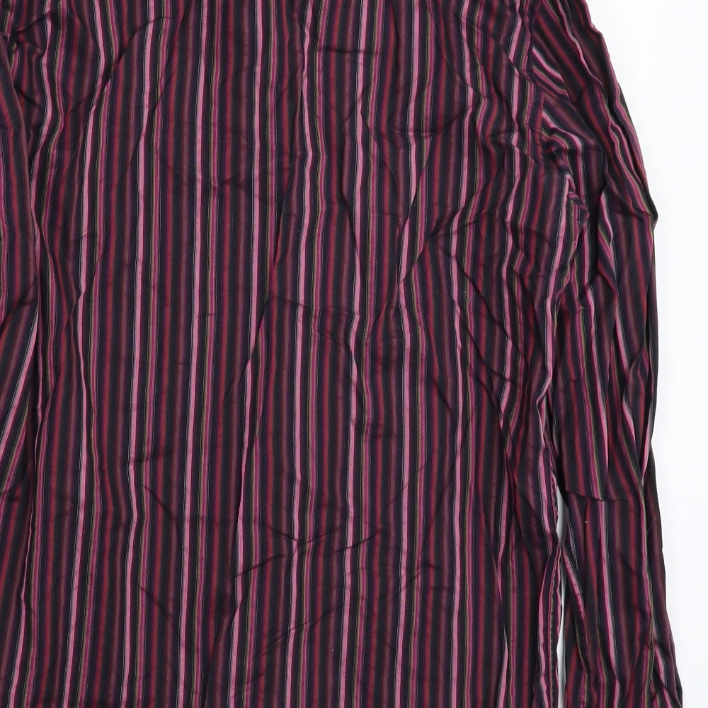 Andrea Toscani Mens Multicoloured Striped Dress Shirt Size 15.5