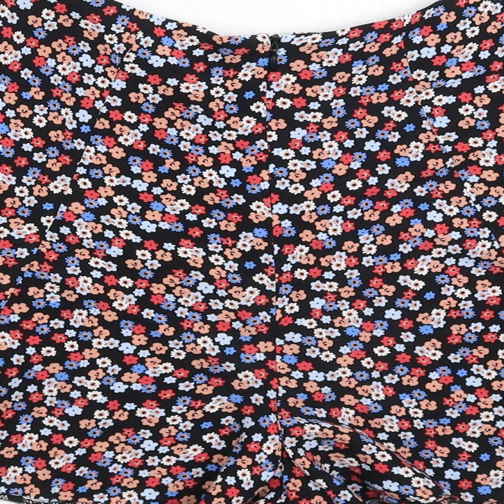 New Look Womens Multicoloured Floral Hot Pants Shorts Size 6