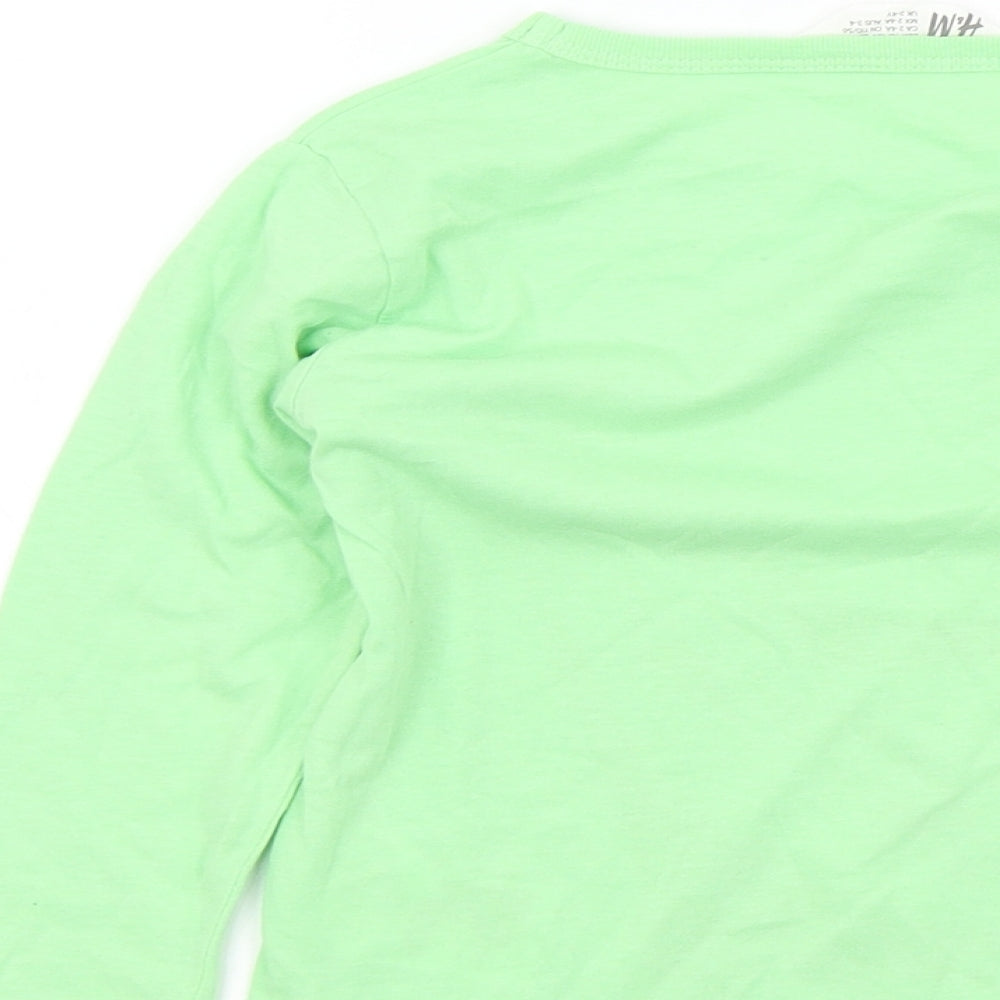 H&M Boys Green Colourblock Basic T-Shirt Size 2-3 Years - dinasour