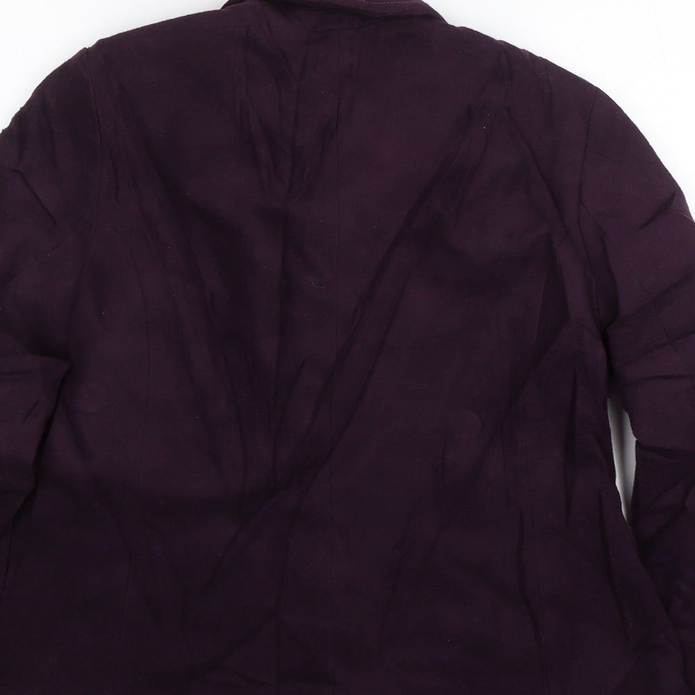 M&S Womens Purple Overcoat Coat Size 16