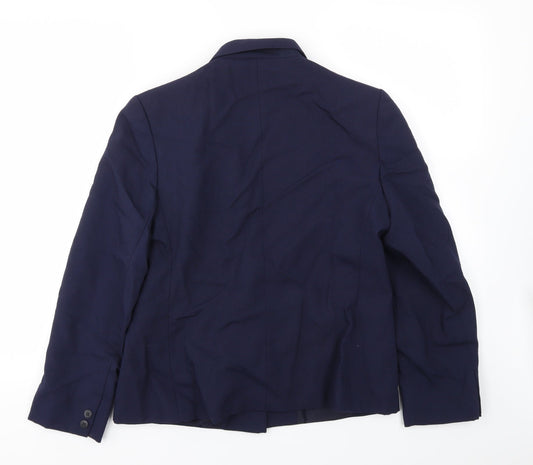 St Micahel Womens Blue Jacket Blazer Size 14