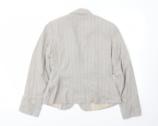 AMARANTO Womens Beige Jacket Blazer Size 12