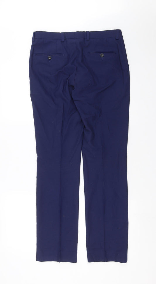 Marks and Spencer Mens Blue Trousers Size 30 in L31 in