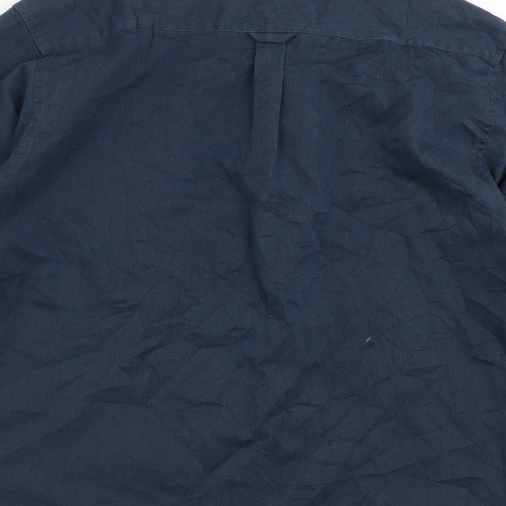 Disciple Mens Blue Button-Up Size M