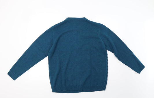 honer millburn Womens Green Knit Pullover Sweatshirt Size 16