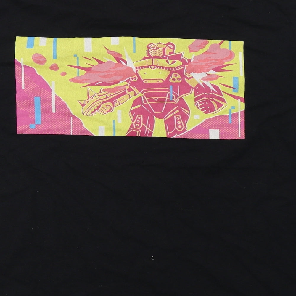 Preworn Mens Black T-Shirt Size M - fortnite