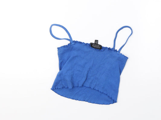 Topshop Womens Blue Cropped Tank Size 8