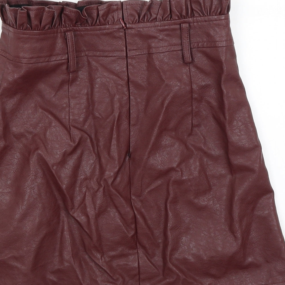 Boohoo Womens Purple A-Line Skirt Size 8