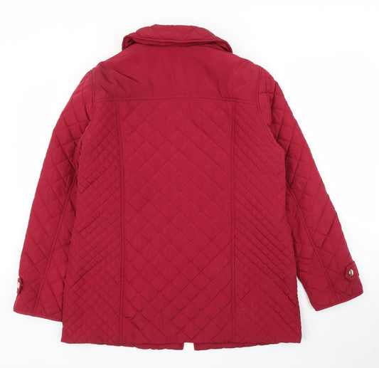 M&S Womens Purple Quilted Coat Size 14
