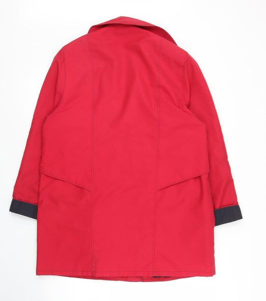 Nautic Seasport Womens Red Overcoat Coat Size 10