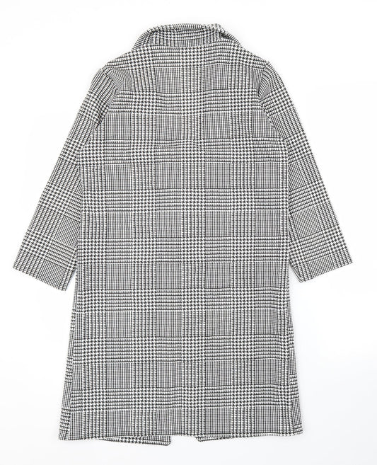 Miss Pap Womens Grey Houndstooth Jacket Size 8