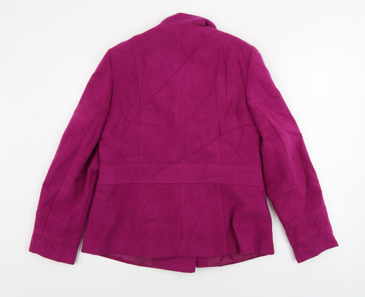 EWM Womens Purple Jacket Coat Size 14