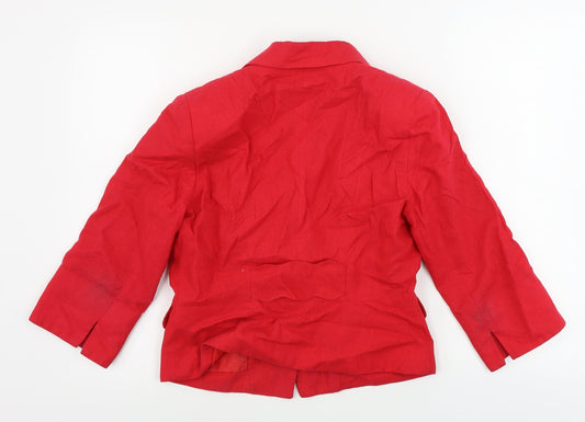Debenhams Womens Red Jacket Sport Coat Size 10