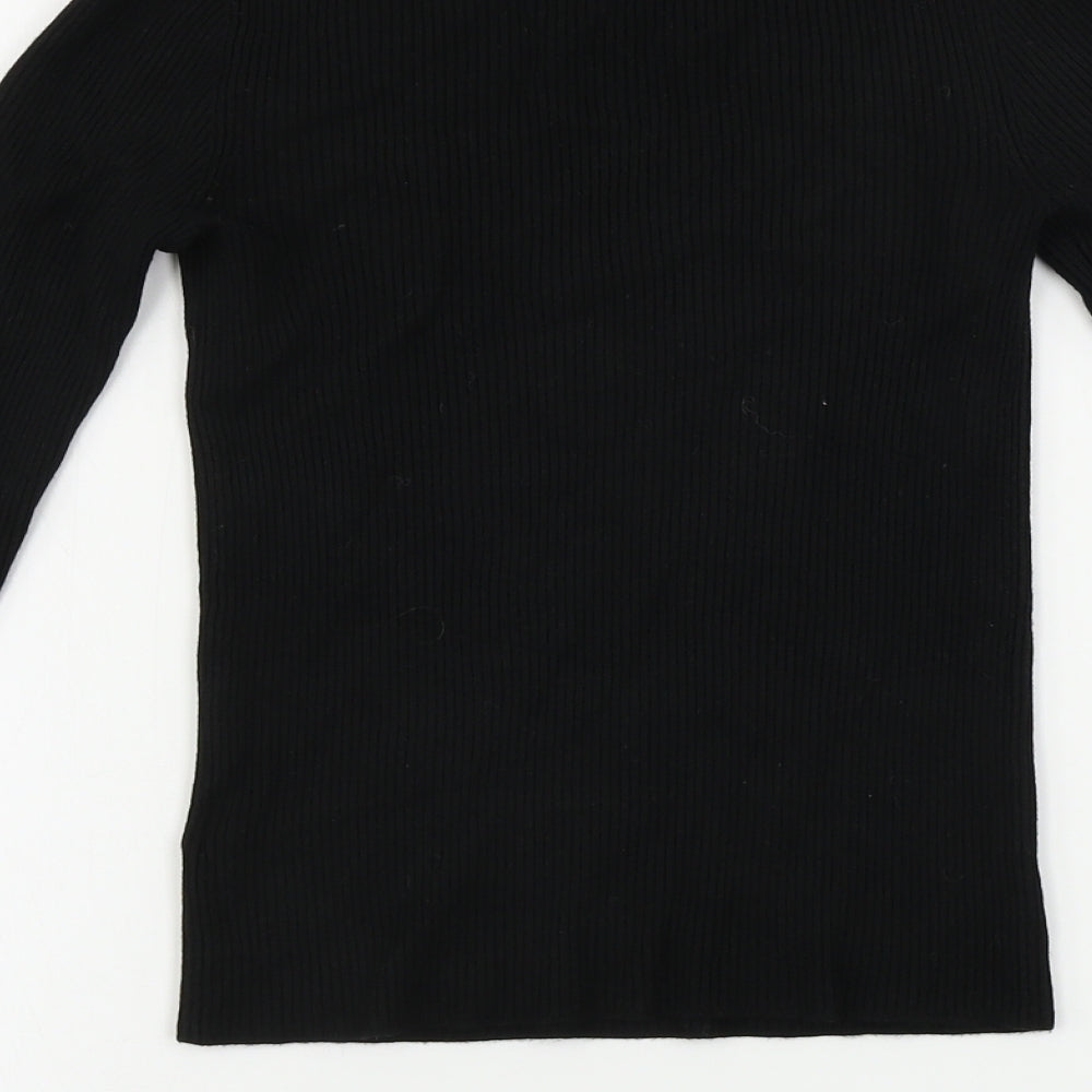 Miss Selfridge Womens Black Pullover Jumper Size 6
