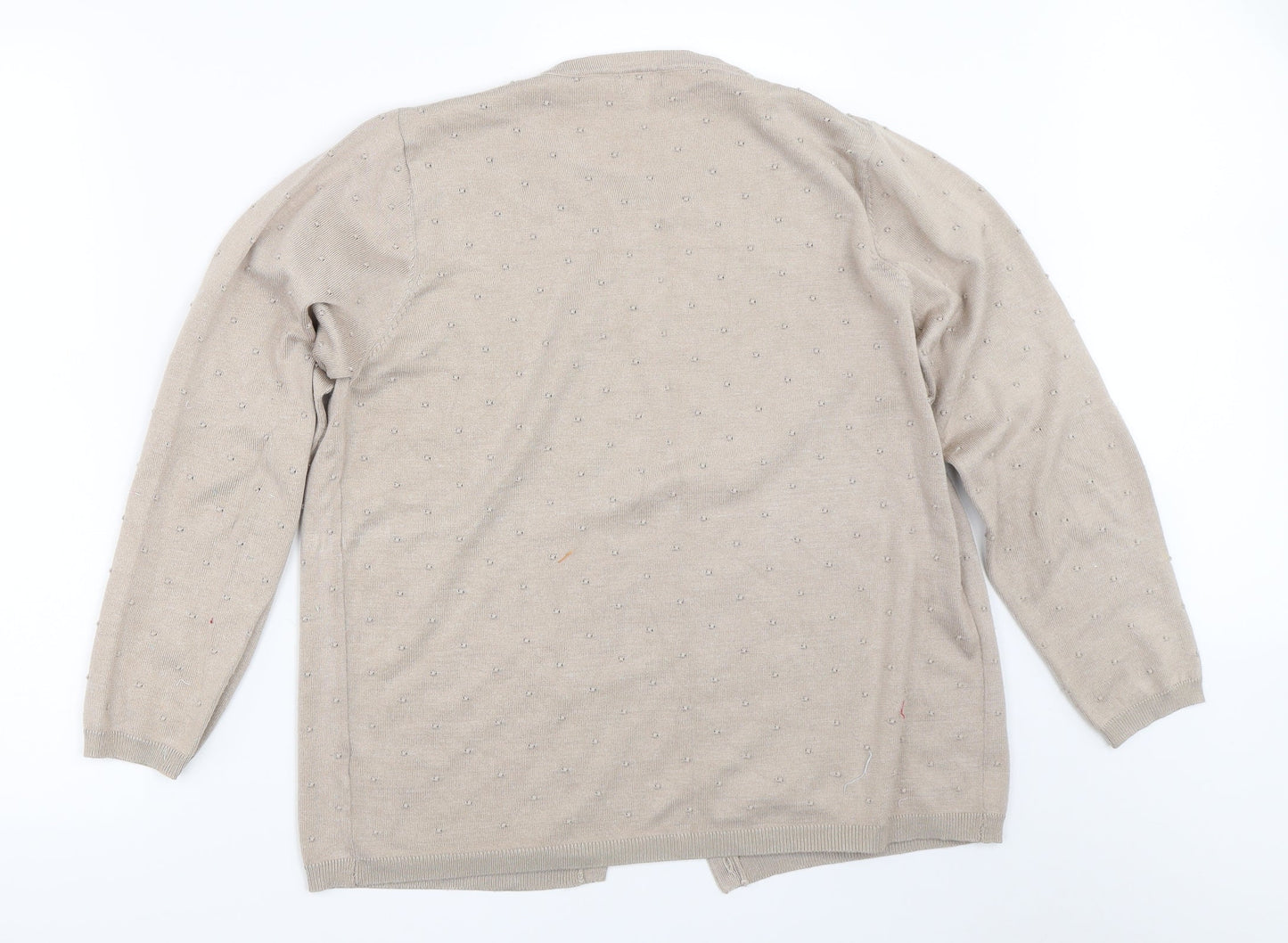 Hepburn Womens Beige   Cardigan Jumper Size M