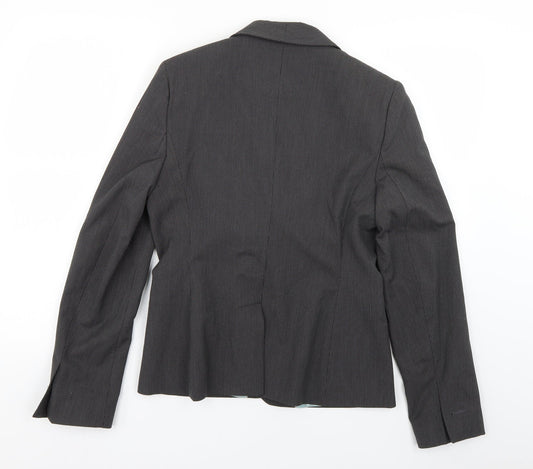NEXT Womens Grey Striped Jacket Blazer Size 10
