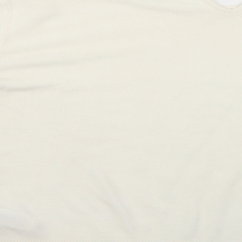 Brand and care label for Atmosphere women’s white jumper, size UK 16