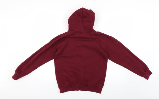 Stars Boys Red Pullover Hoodie Size L