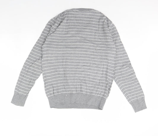 Gap Mens Green Striped Pullover Jumper Size M