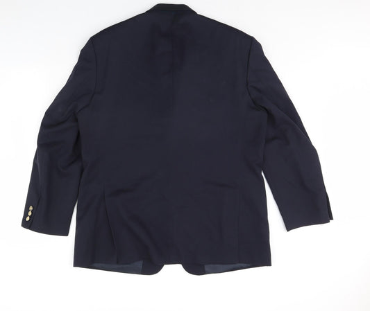 Preworn Womens Blue Jacket Blazer Size 48 - Shoulder Pads