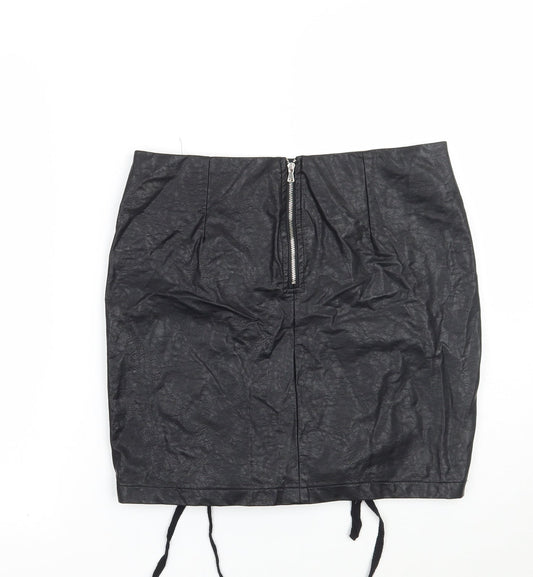 Vinceotto Womens Black A-Line Skirt Size L