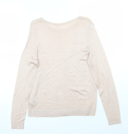 Oasis Womens Pink Basic T-Shirt Size S