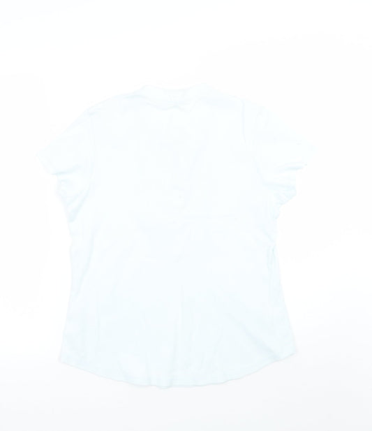 Marks and Spencer Womens Blue Basic T-Shirt Size 14