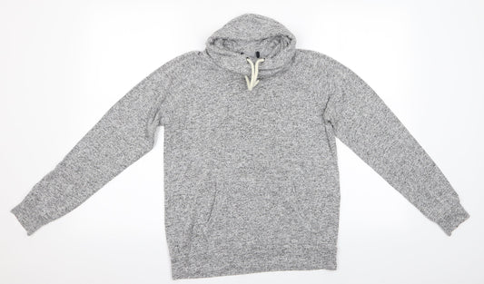 Preworn Womens Grey Pullover Sweatshirt Size S - Drawstring Cowl Neck