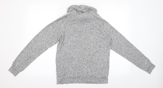Preworn Womens Grey Pullover Sweatshirt Size S - Drawstring Cowl Neck