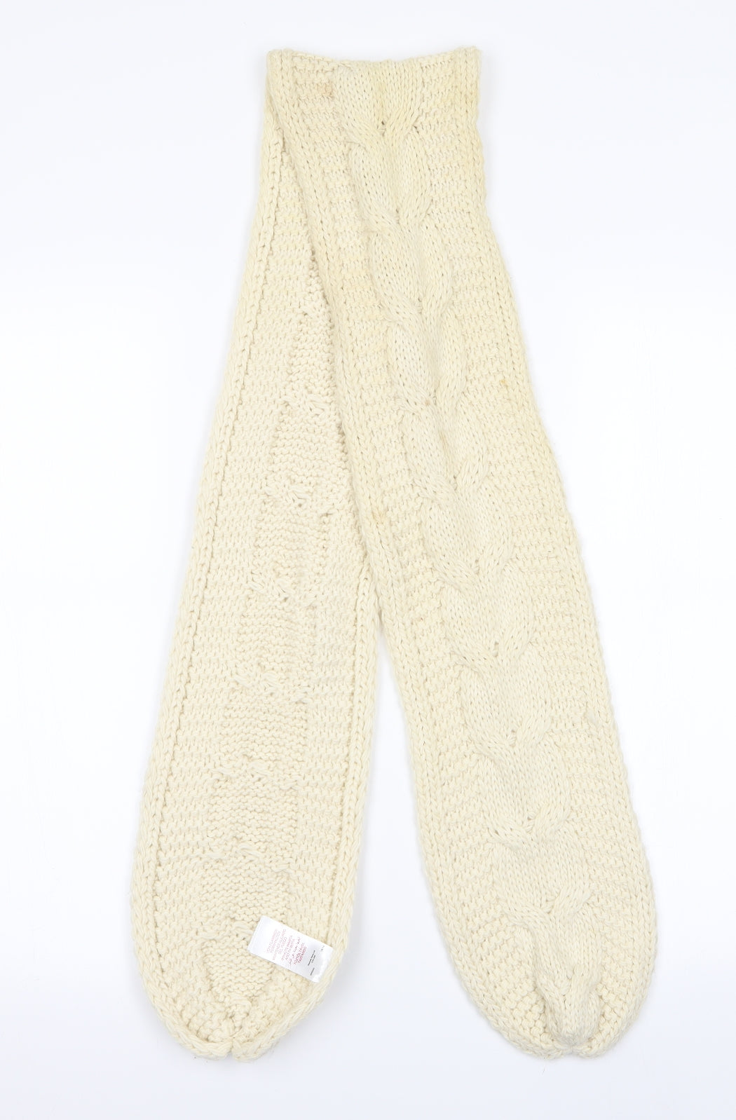 Peacocks Womens Ivory Scarf - Chunky knit