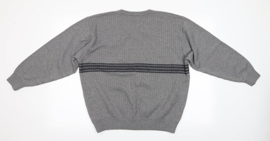 Marks and Mens Grey Pullover Jumper Size L