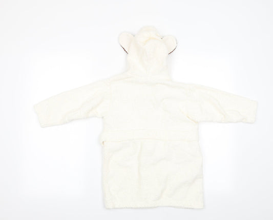 IRS Needs Boys Ivory Animal Print Gown Size 2-3 Years - Dog on pocket and ears on hood