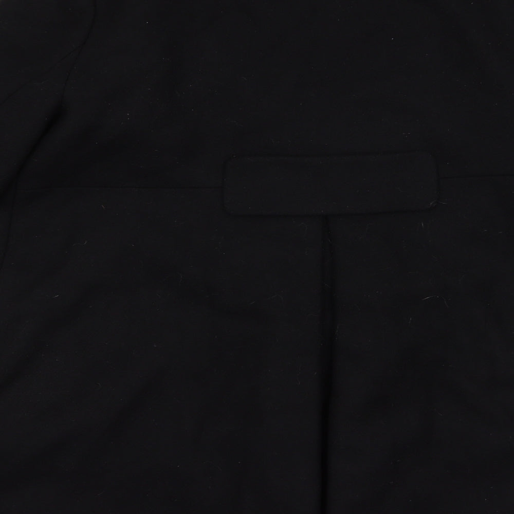 Hallhuber Womens Black Overcoat Coat Size 14