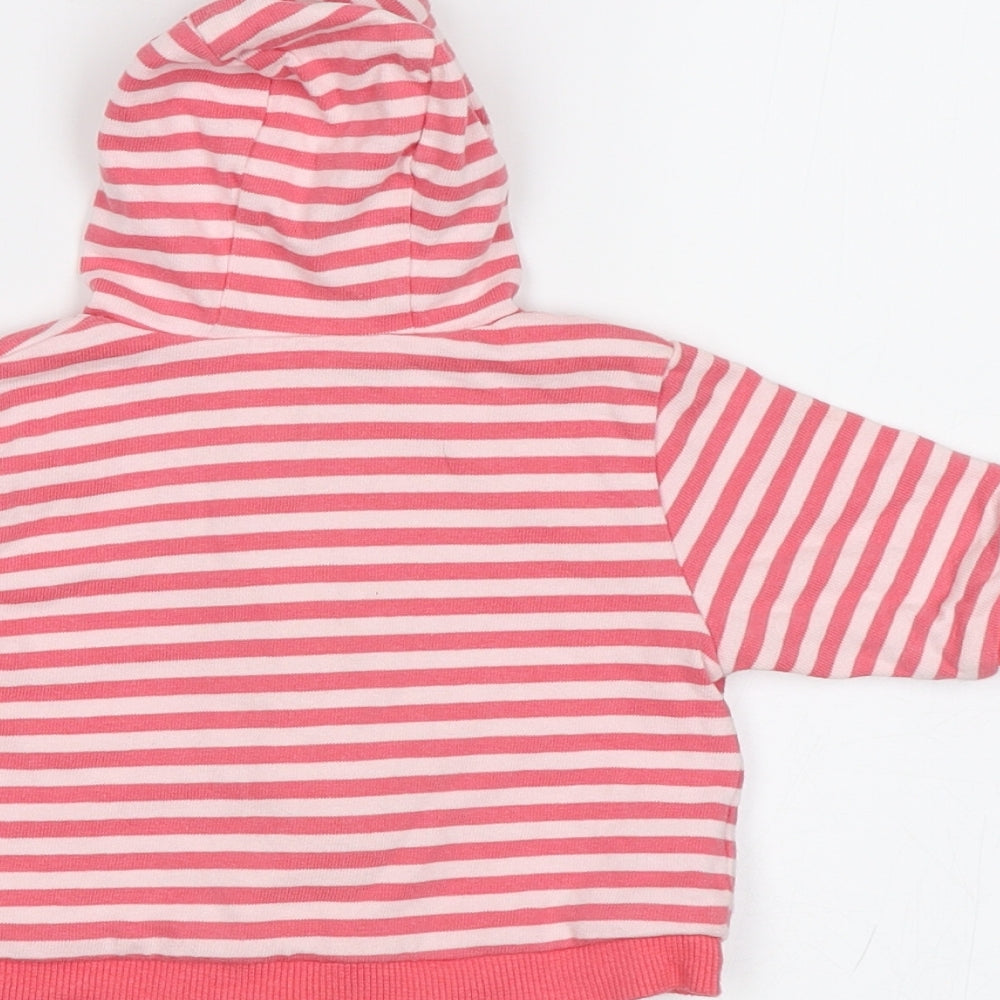 Mothercare Baby Pink Striped Full Zip Jumper Size 0-3 Months