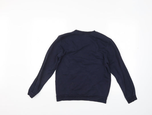George Boys Blue Henley Sweatshirt Size 11-12 Years