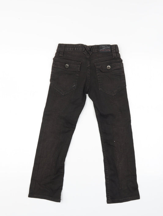 Teddy Smith Womens Brown Denim Straight Jeans Size 8 L23.5 in