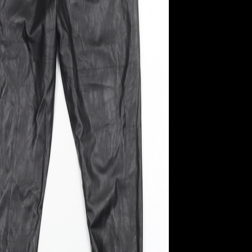 femme luxe Womens Black Trousers Size 10 L27 in