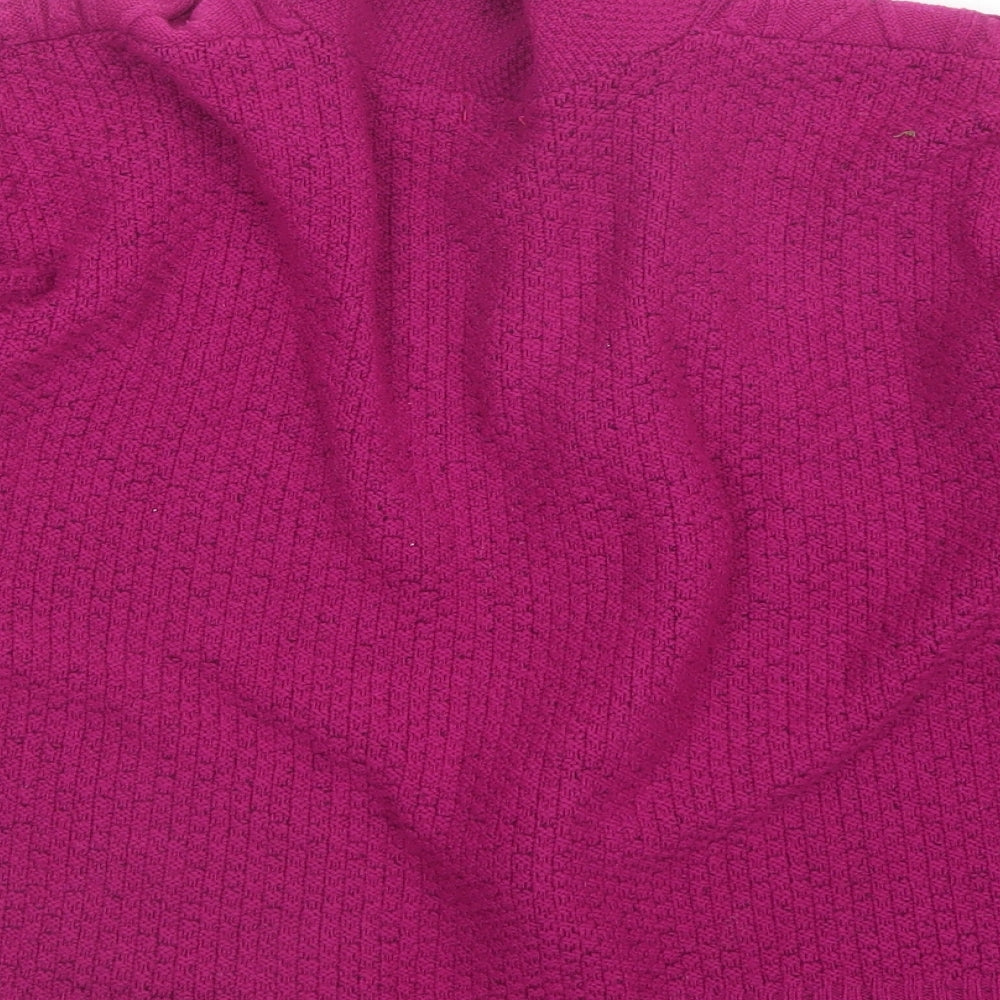 fashion Alert Womens Pink Full Zip Jumper Size L