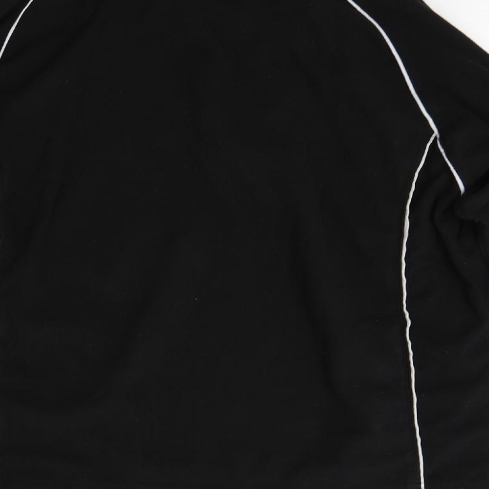 Sportswear International Womens Black Fleece Henley Jumper Size 6