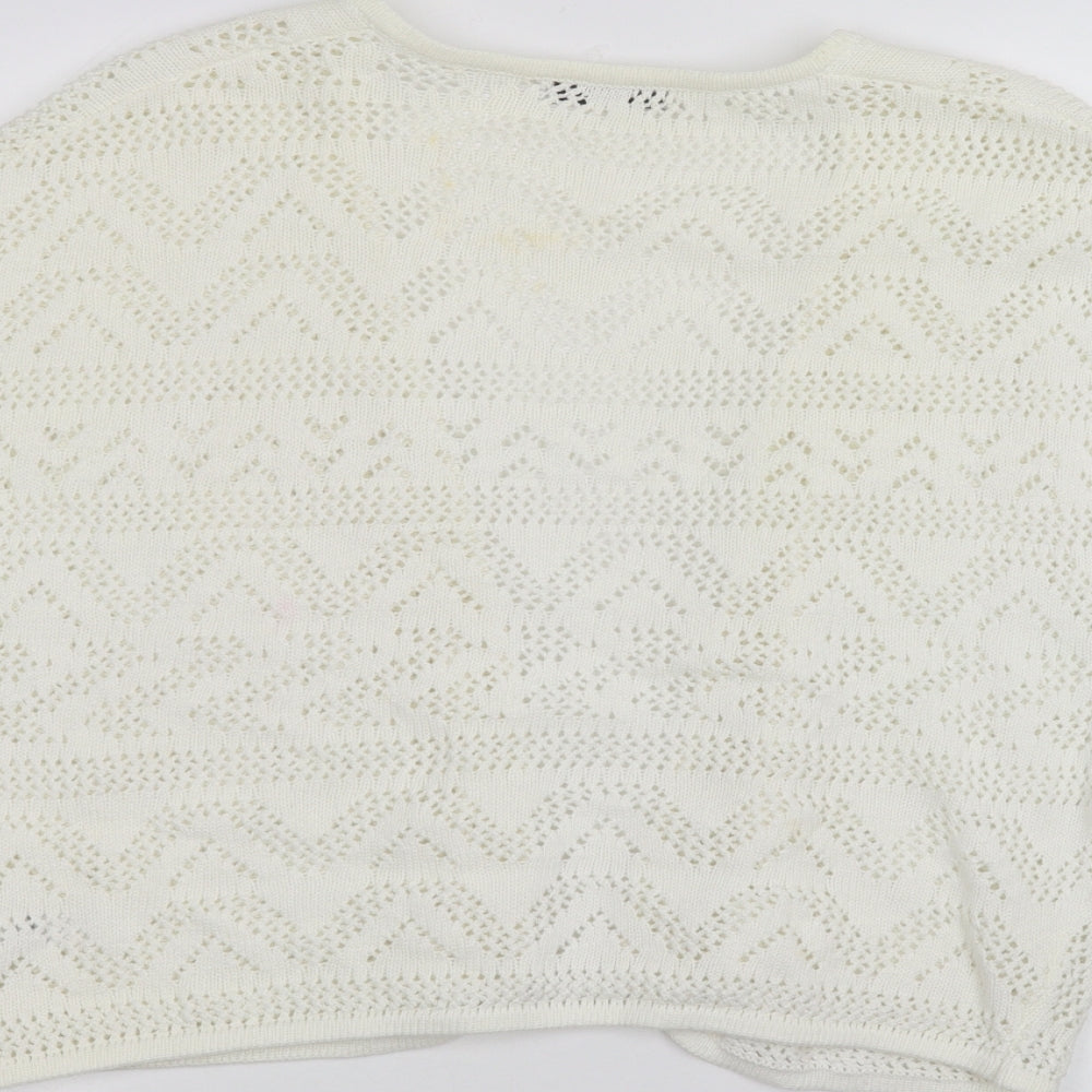 George Womens White Cardigan Jumper Size 12