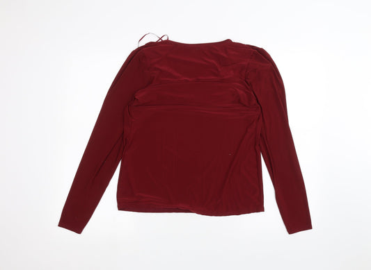 Select Womens Red Basic T-Shirt Size 14